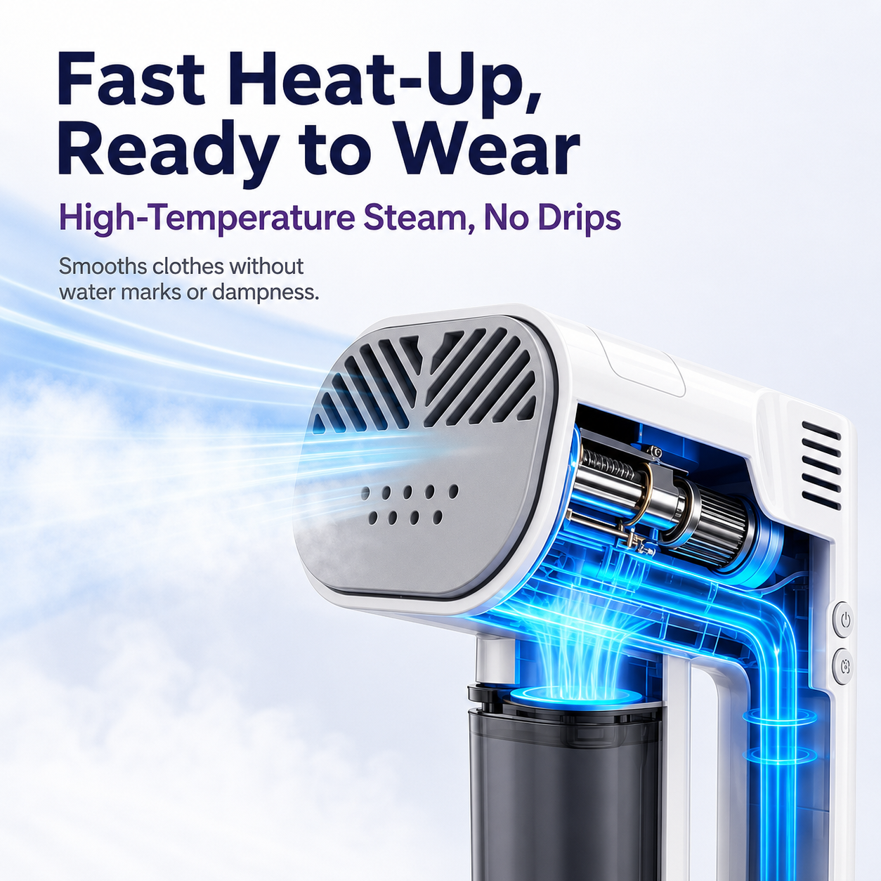 Lightweight handheld vacuum steam-One Handed Wrinkle Removal Without an Ironing Board