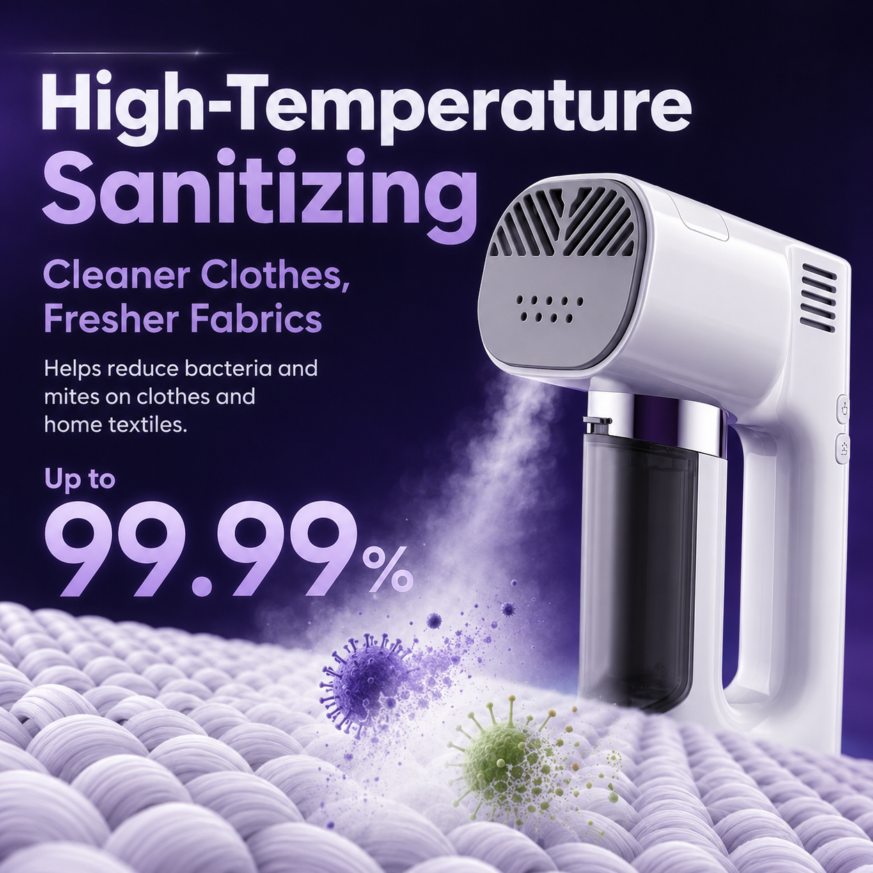 Lightweight handheld vacuum steam-One Handed Wrinkle Removal Without an Ironing Board