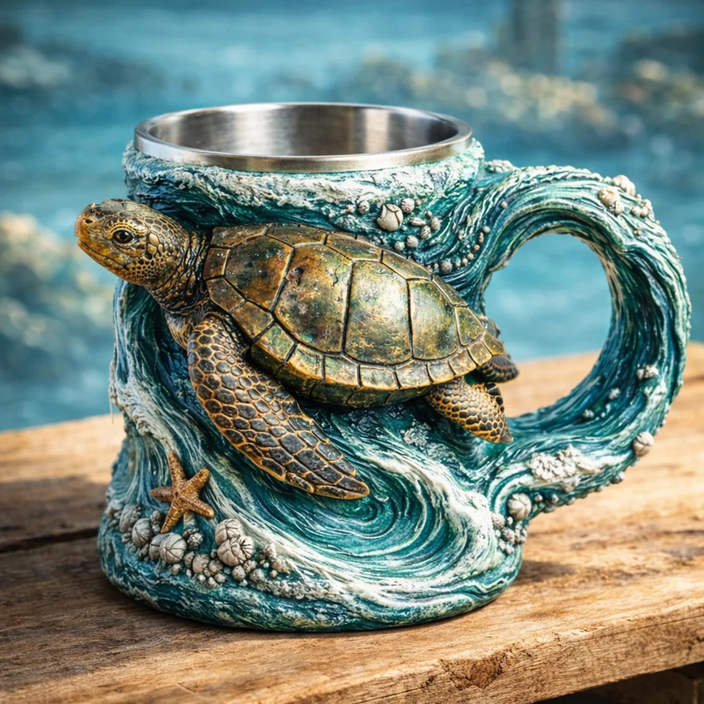 Hand-painted 3D Animal Coffee Mug