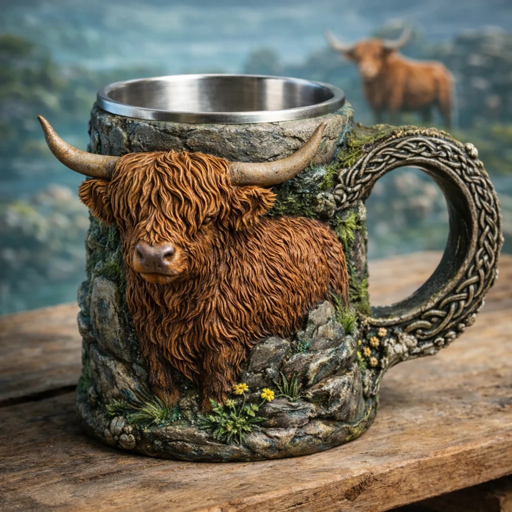 Hand-painted 3D Animal Coffee Mug
