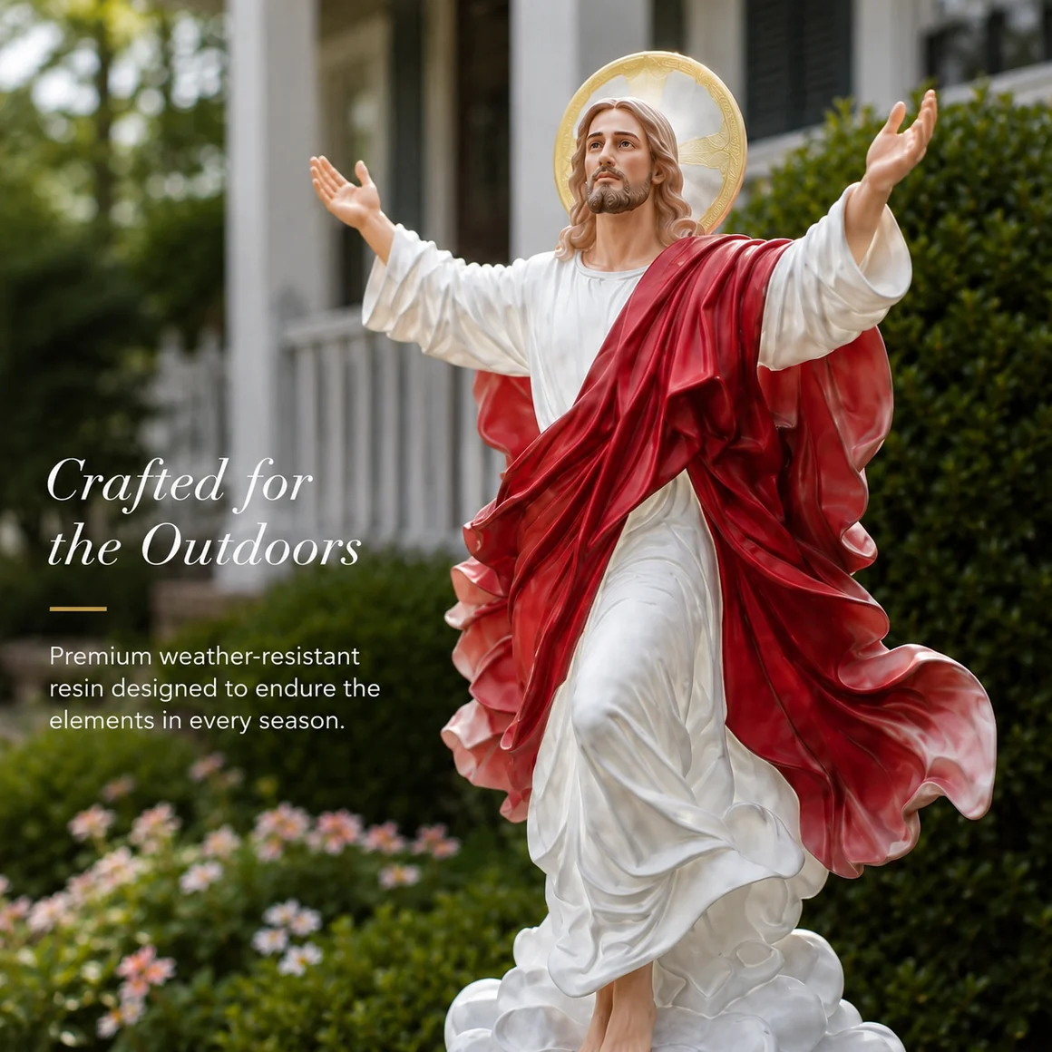 ☀️Solar-Powered Illuminated Jesus Garden Statue🙏