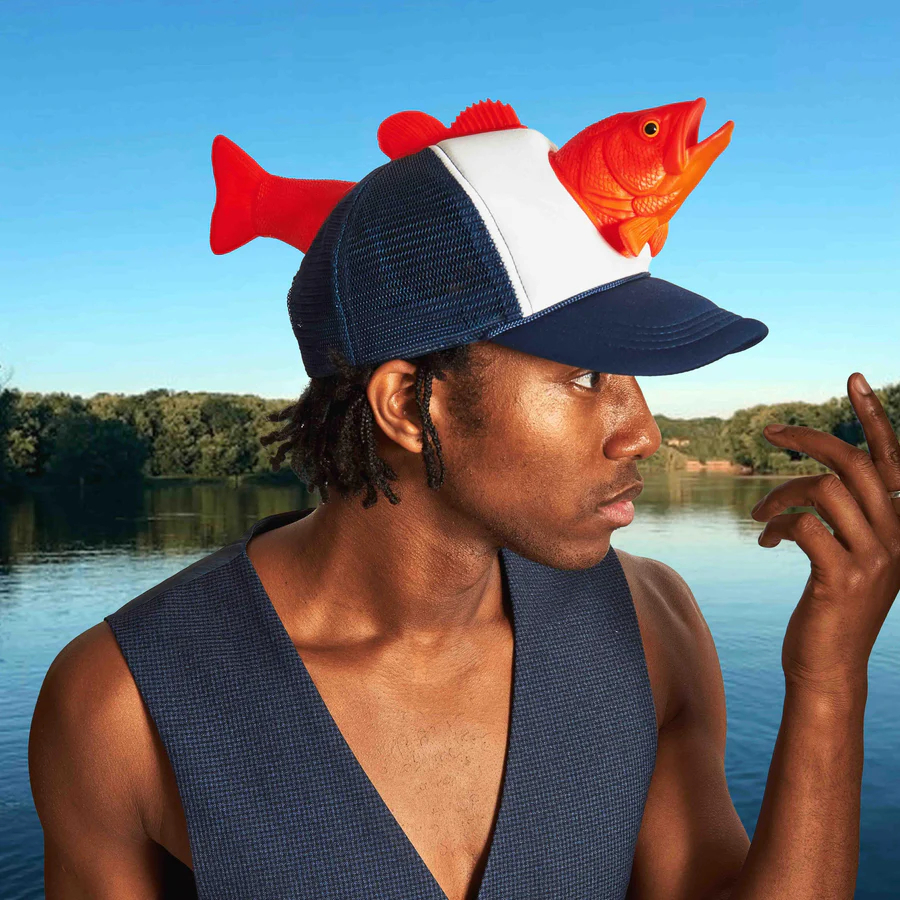 🐟️Fish Caps Men's Fish Trucker Hat Fishing Gift