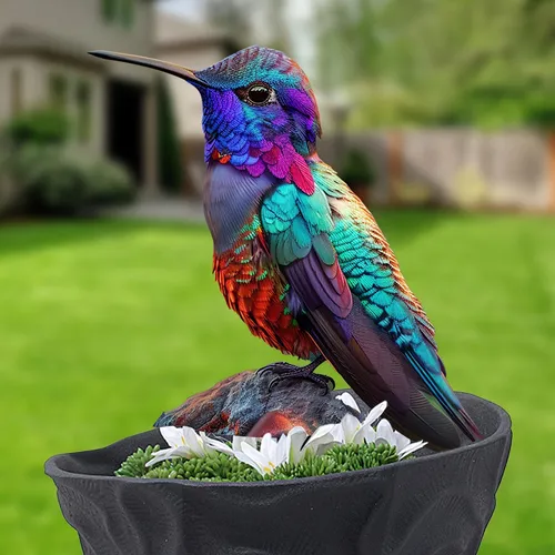 Cute 2D Acrylic Flat Acrylic Bird Garden Stake