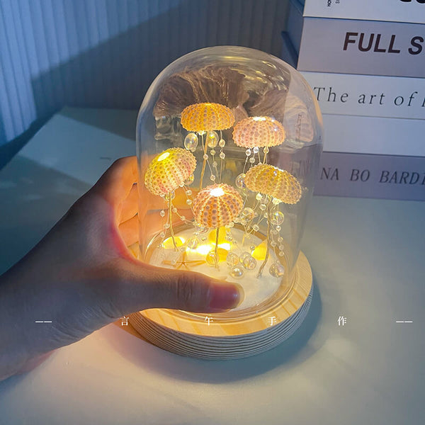 Handcrafted Jellyfish Shell Night Light
