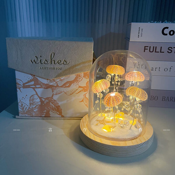 Handcrafted Jellyfish Shell Night Light