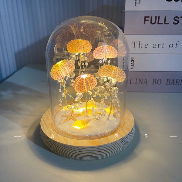 Handcrafted Jellyfish Shell Night Light