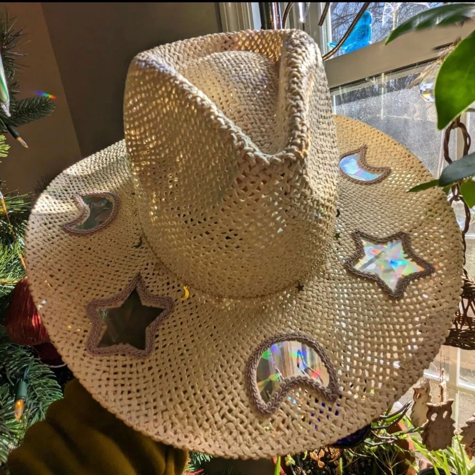 🔥Suncatcher Cowgirl Straw Prism Hat