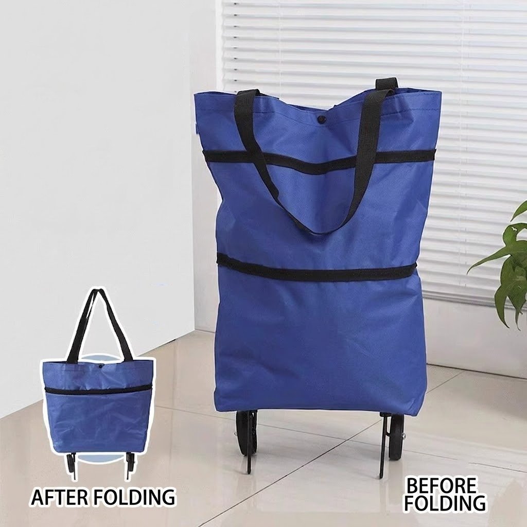 🔥HOT SALE 50% OFF🔥 Foldable 2-in-1 Rolling Shopping Bag