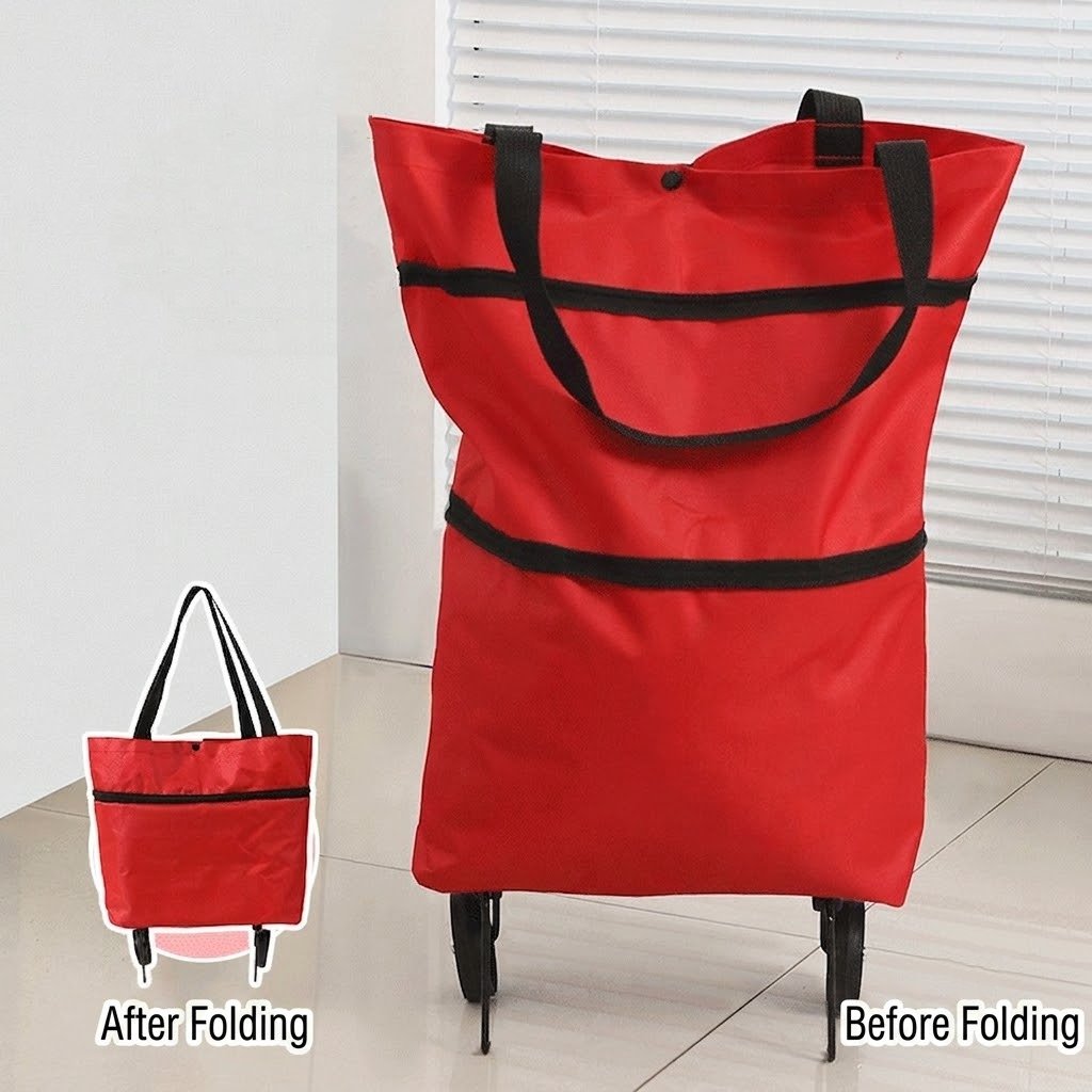 🔥HOT SALE 50% OFF🔥 Foldable 2-in-1 Rolling Shopping Bag