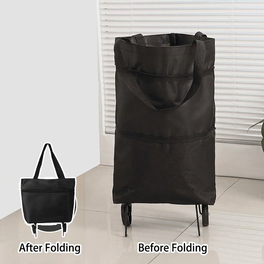 🔥HOT SALE 50% OFF🔥 Foldable 2-in-1 Rolling Shopping Bag