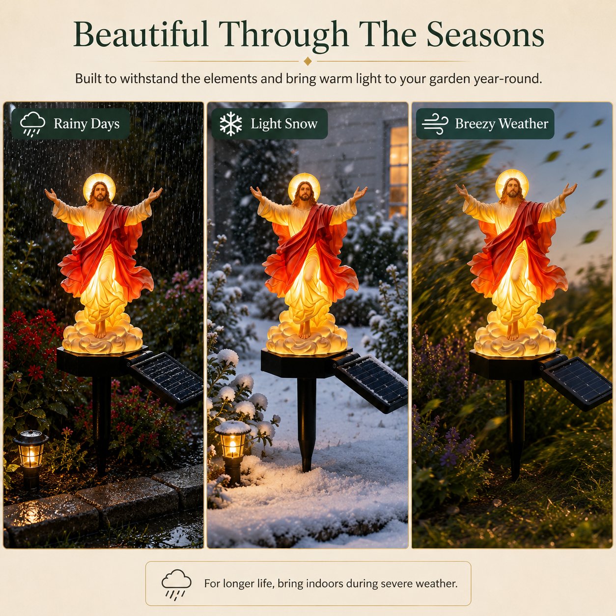 ☀️Solar-Powered Illuminated Jesus Garden Statue🙏