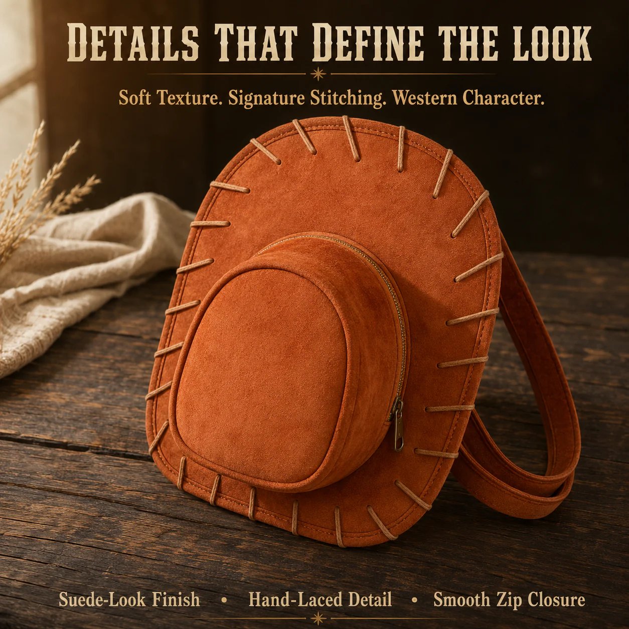 🎁 Last Day 50% OFF – 🤠Cowboy Hat-Shaped Backpack