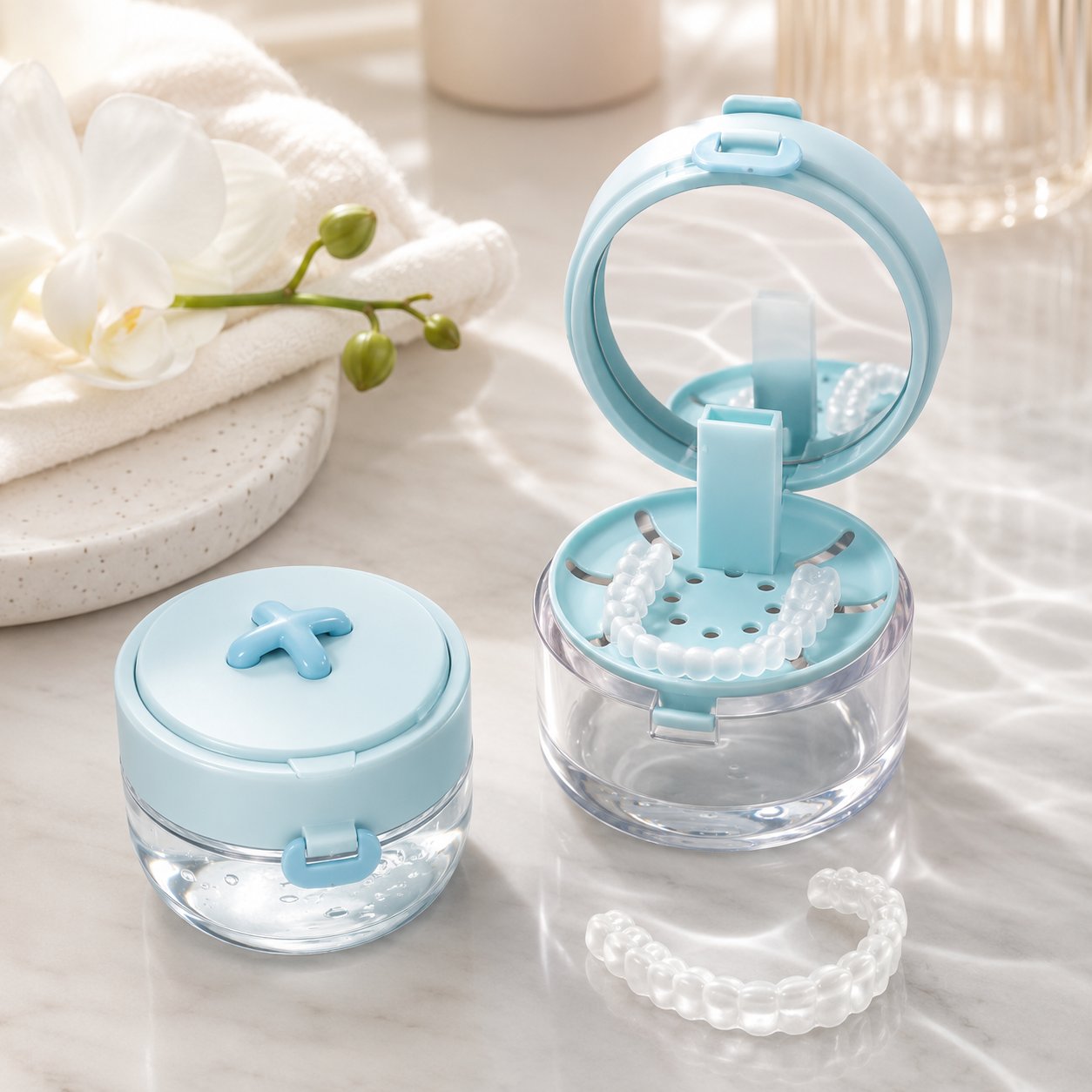 💧Last Day 50% OFF - Portable Retainer and Denture Cleaning Case