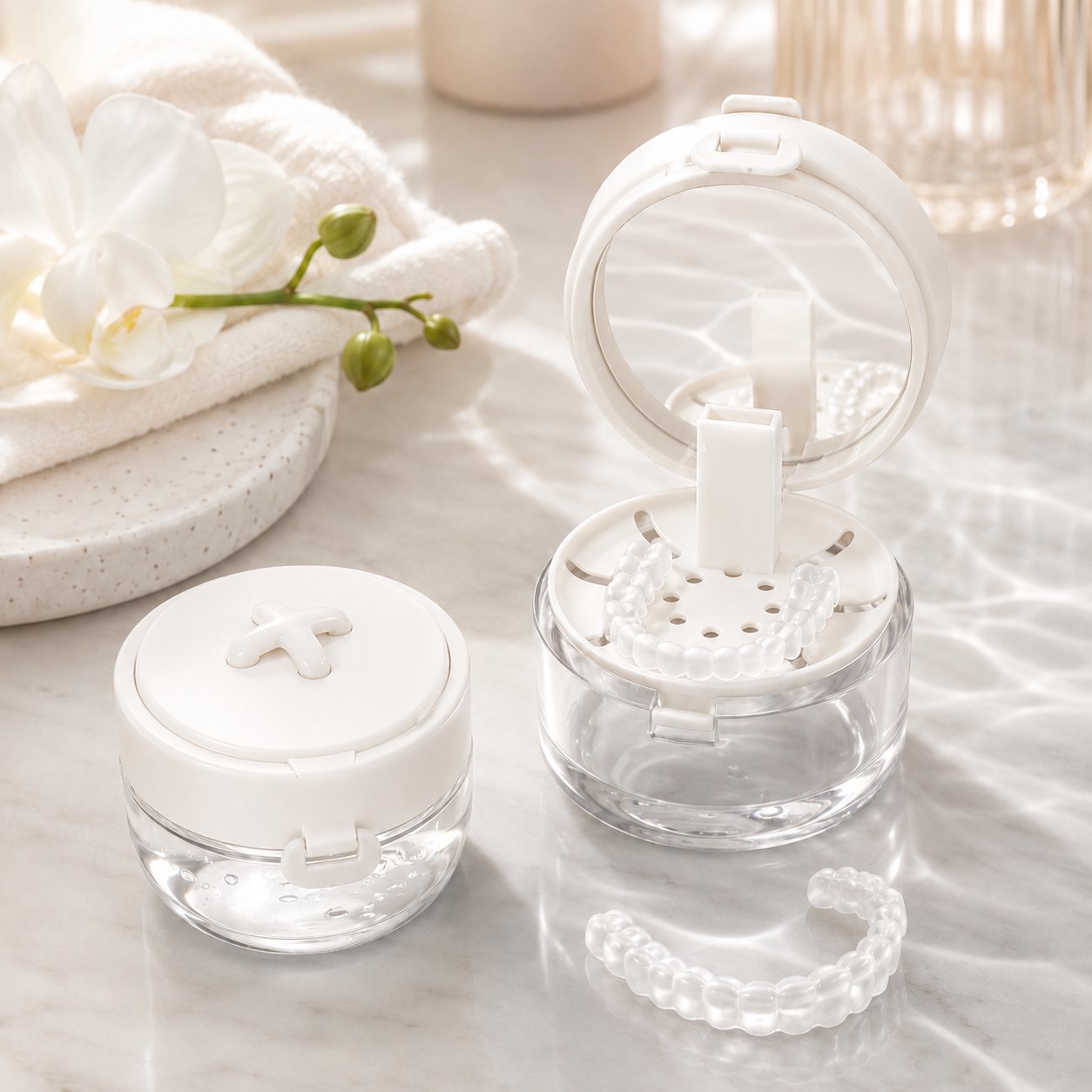 💧Last Day 50% OFF - Portable Retainer and Denture Cleaning Case