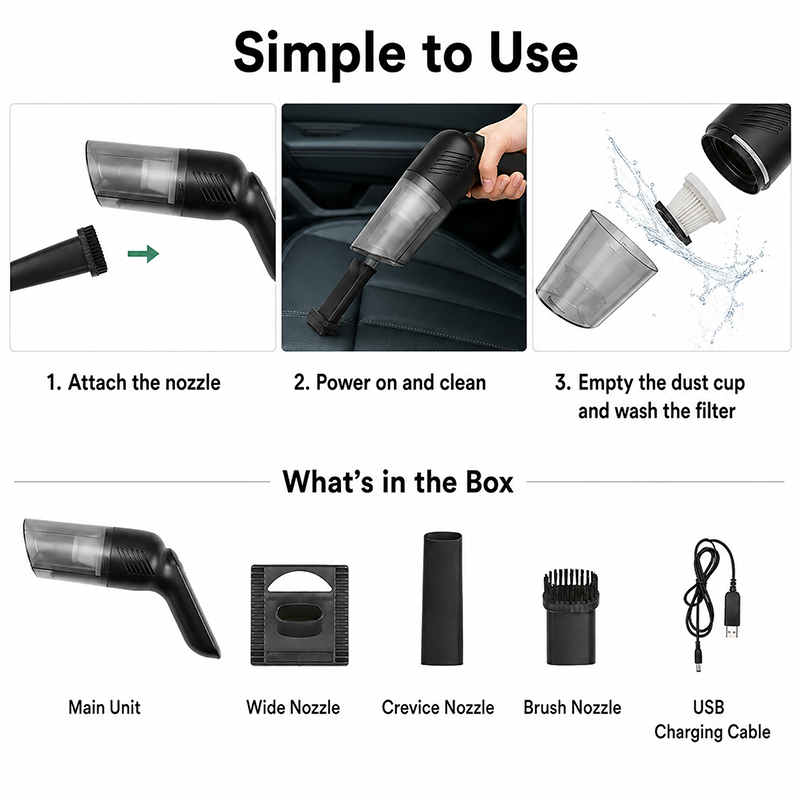 🎉Handheld Cordless Mattress Vacuum Cleaner