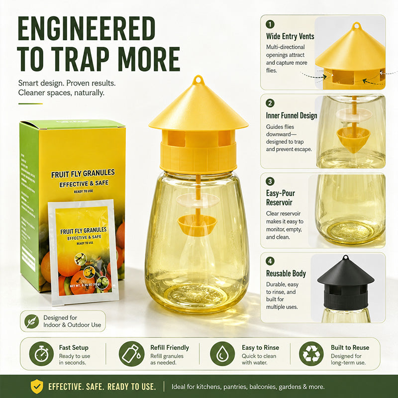 Indoor and Outdoor Hanging Fly Trap