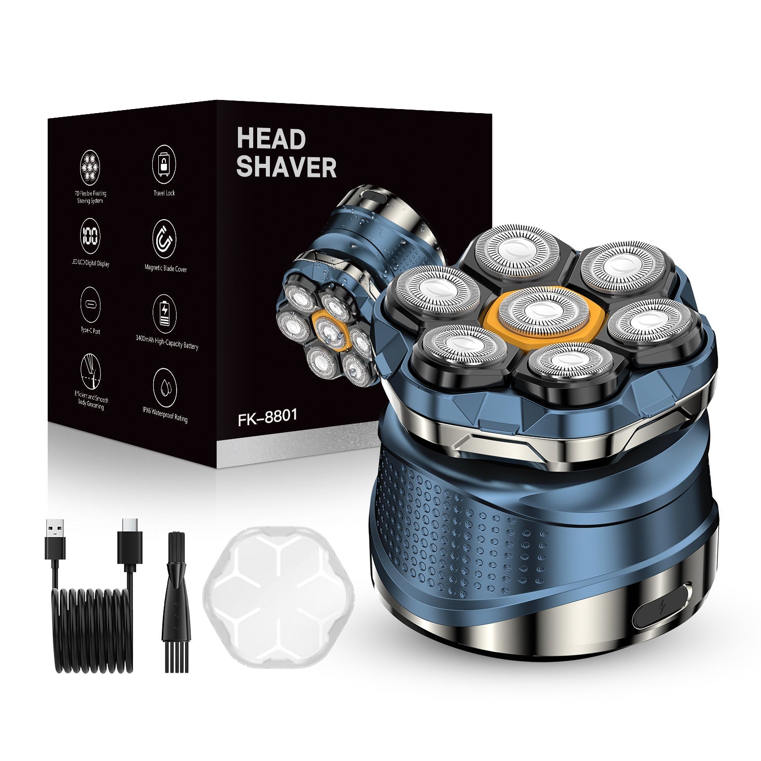🪒7D Floating Heads Electric Head Shaver