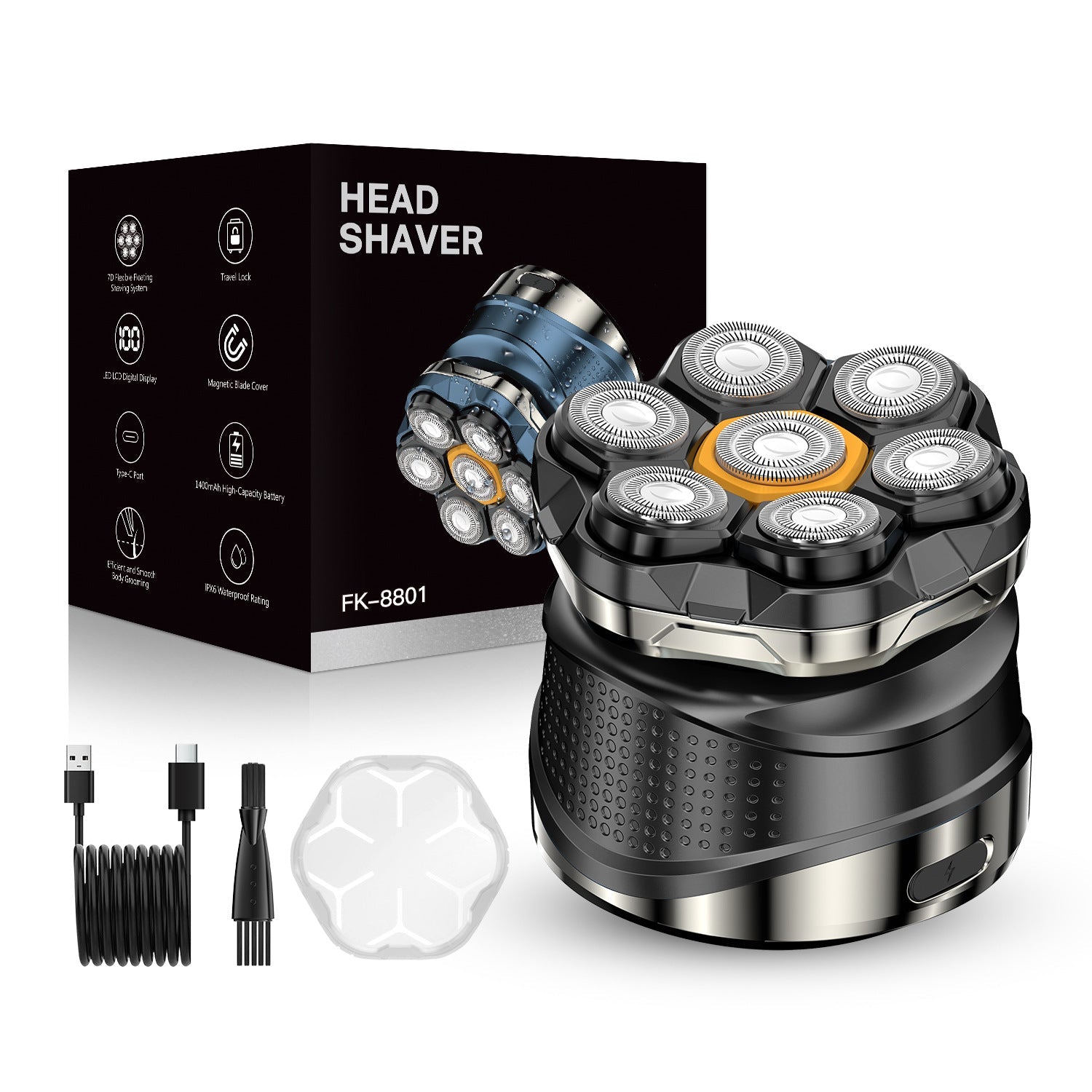 🪒7D Floating Heads Electric Head Shaver