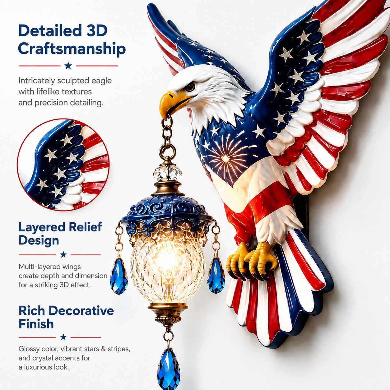 Eagle Crystal Wall Lamp