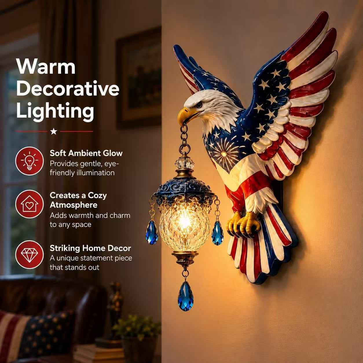 Eagle Crystal Wall Lamp