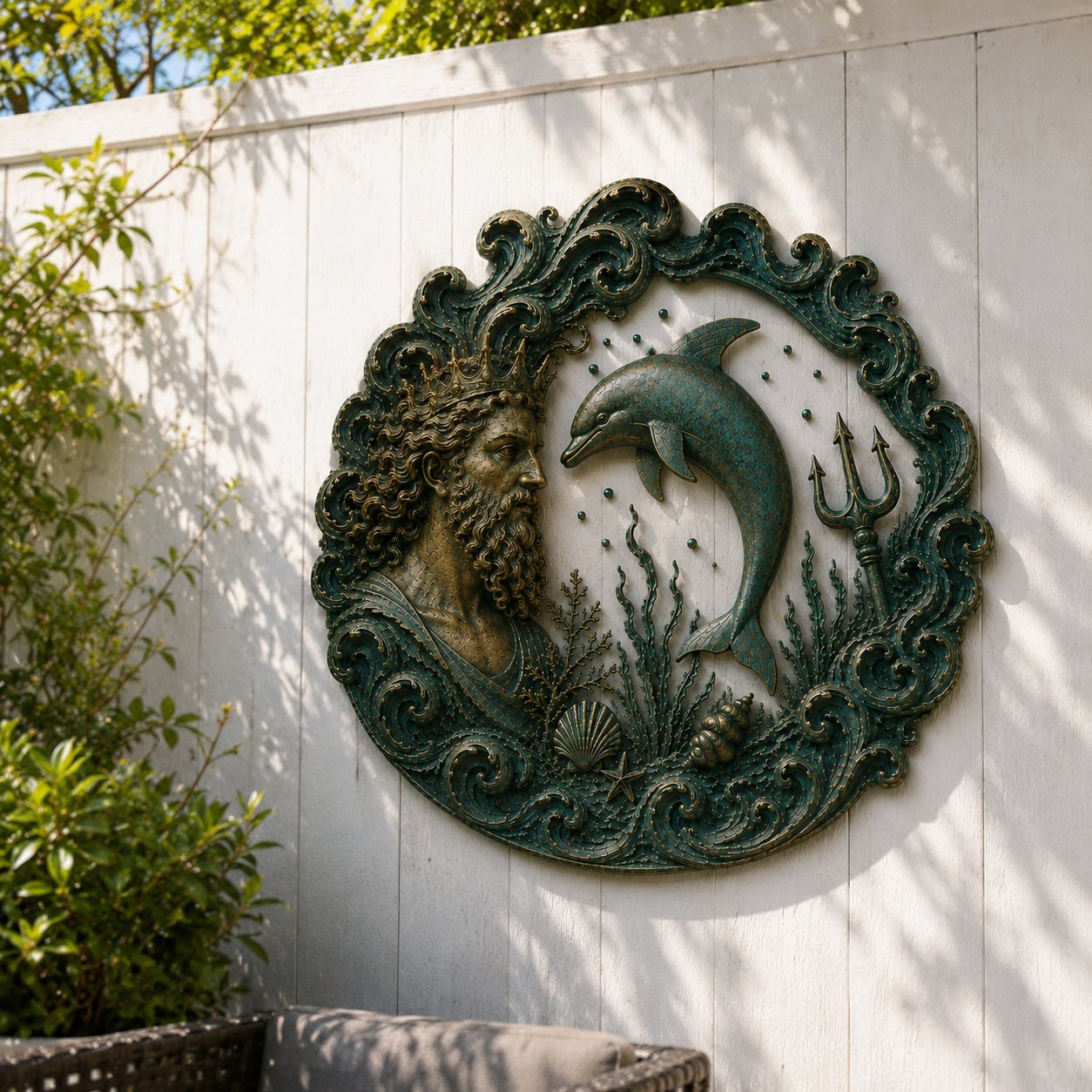 ⏳49% OFF – 🔱 Poseidon Sea Guardian Sculptural Metal Wall Art Collection