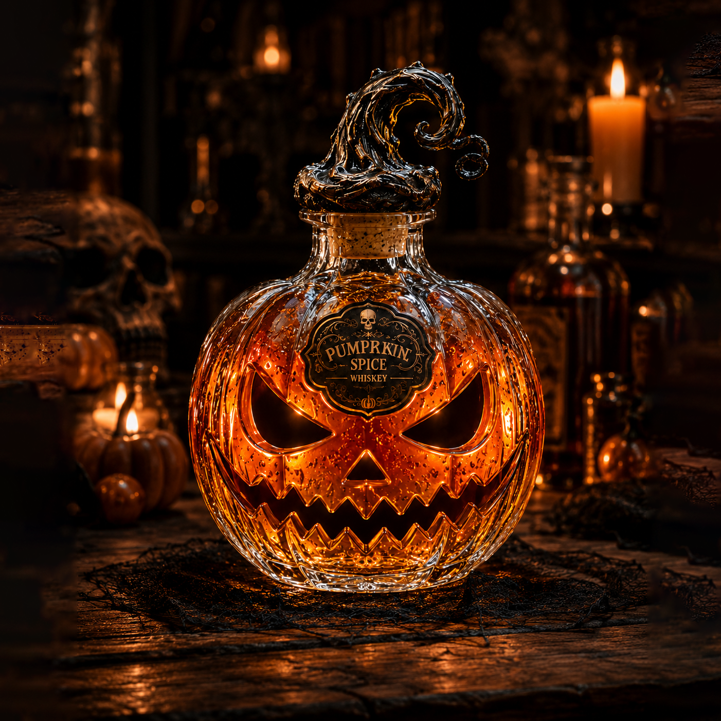 🎃 Pumpkin Spice Jack-O’-Lantern Whiskey Decanter