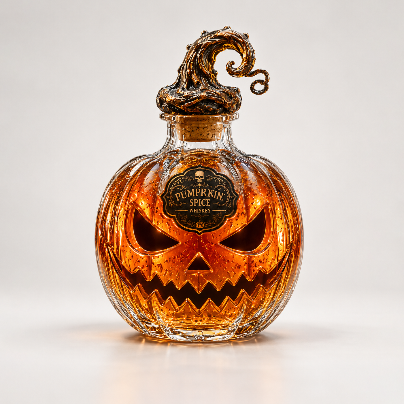 🎃 Pumpkin Spice Jack-O’-Lantern Whiskey Decanter