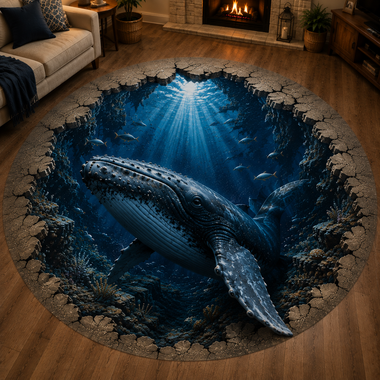 🦈 50% OFF Ocean Portal Illusion Rug™ - A Realistic 3D Ocean World Beneath Your Feet