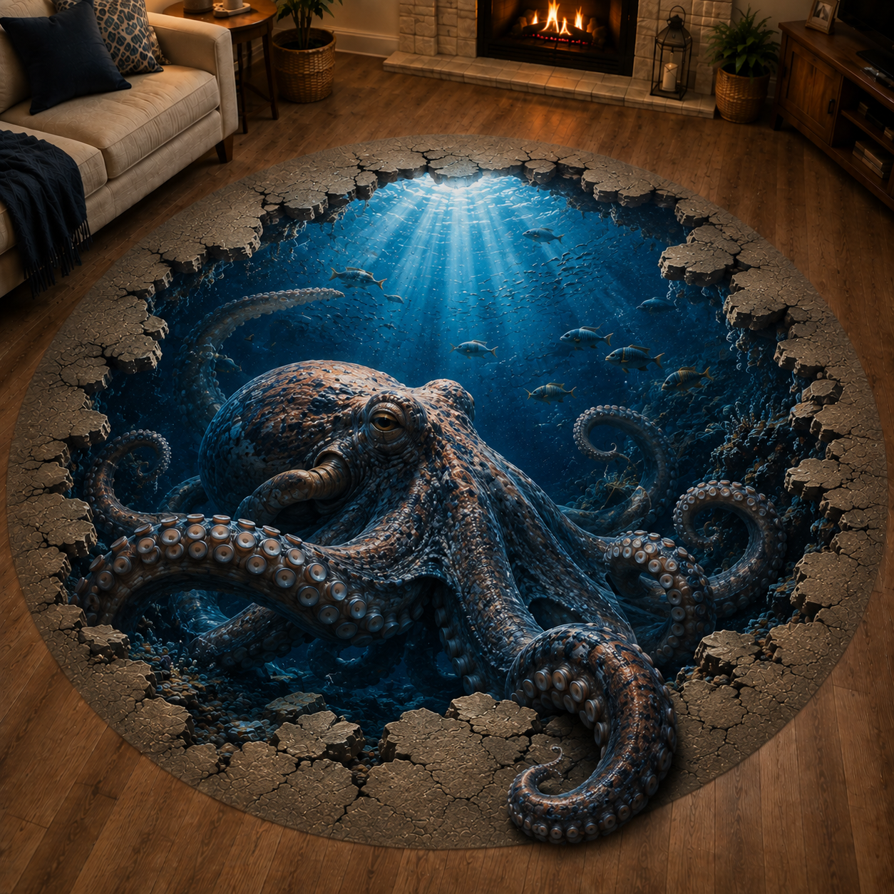 🦈 50% OFF Ocean Portal Illusion Rug™ - A Realistic 3D Ocean World Beneath Your Feet