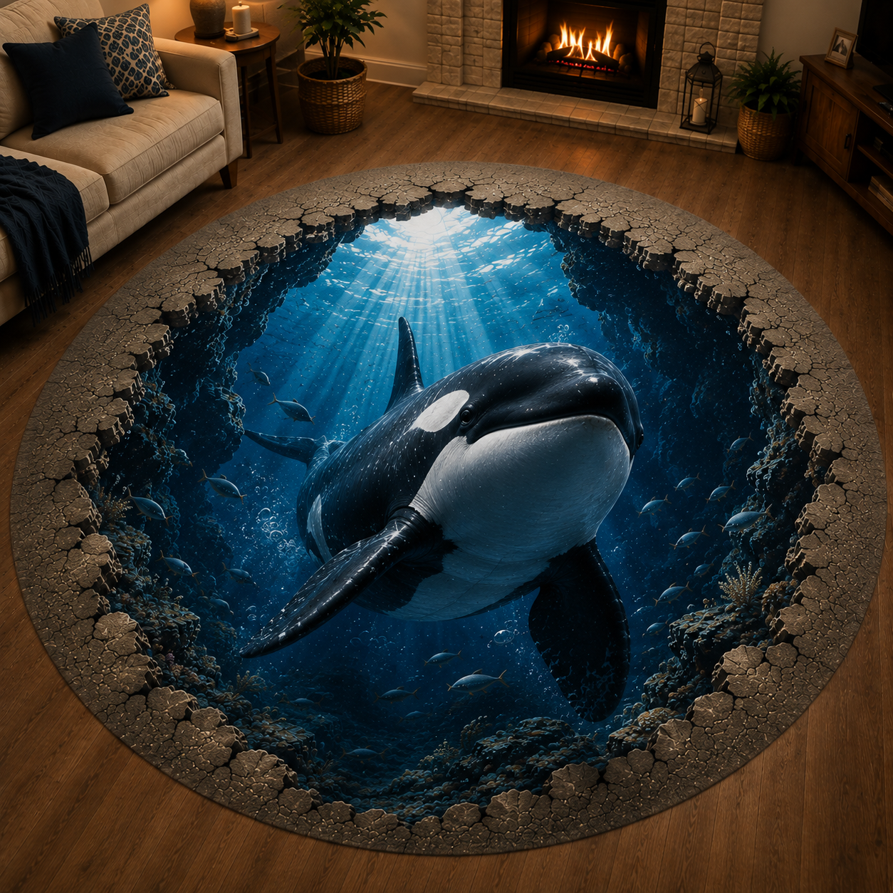 🦈 50% OFF Ocean Portal Illusion Rug™ - A Realistic 3D Ocean World Beneath Your Feet