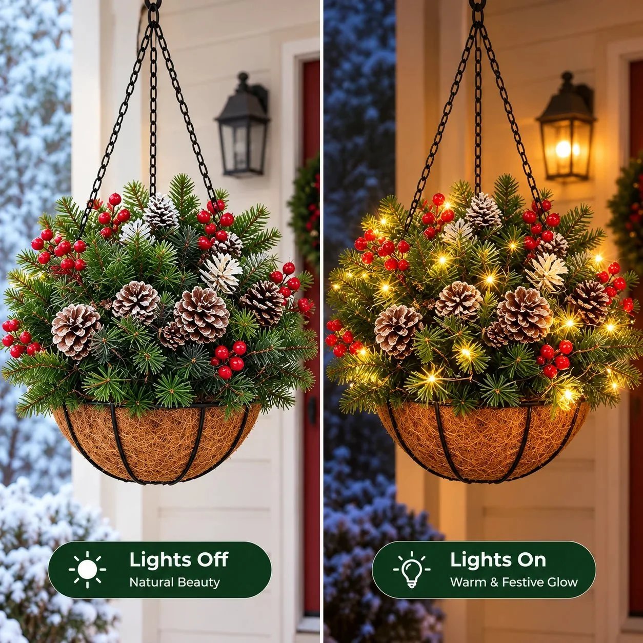 Hanging Artificial Plant Christmas Light