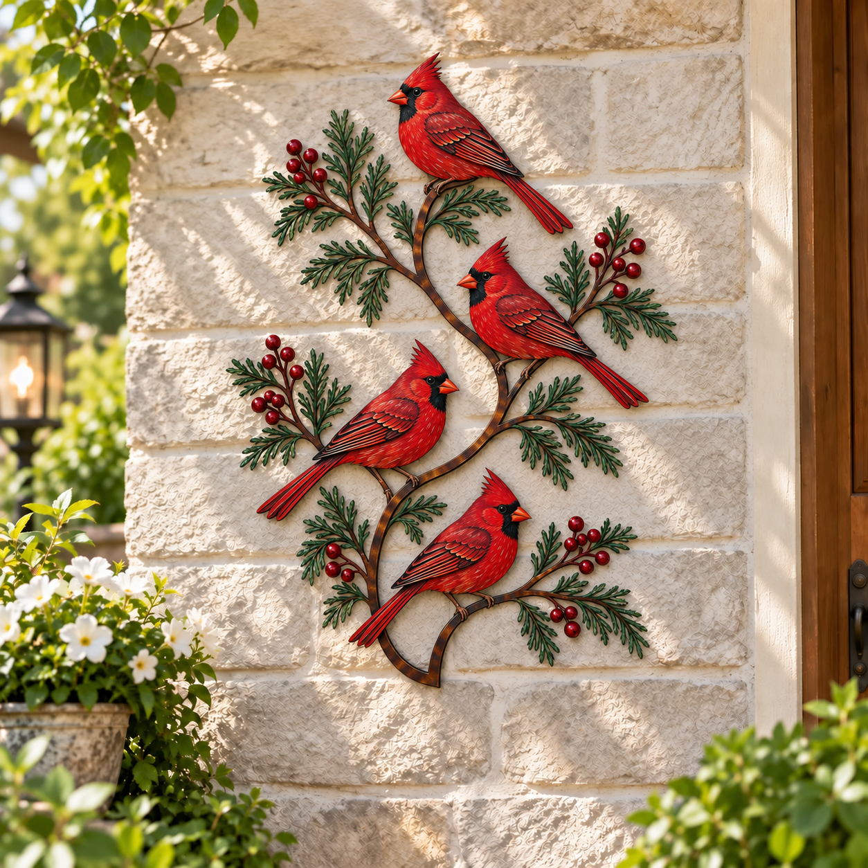 Cardinal/Chickadee Metal Wall Decor