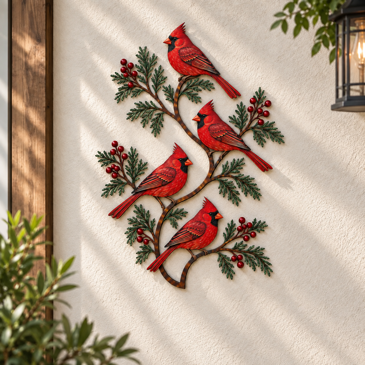 Cardinal/Chickadee Metal Wall Decor