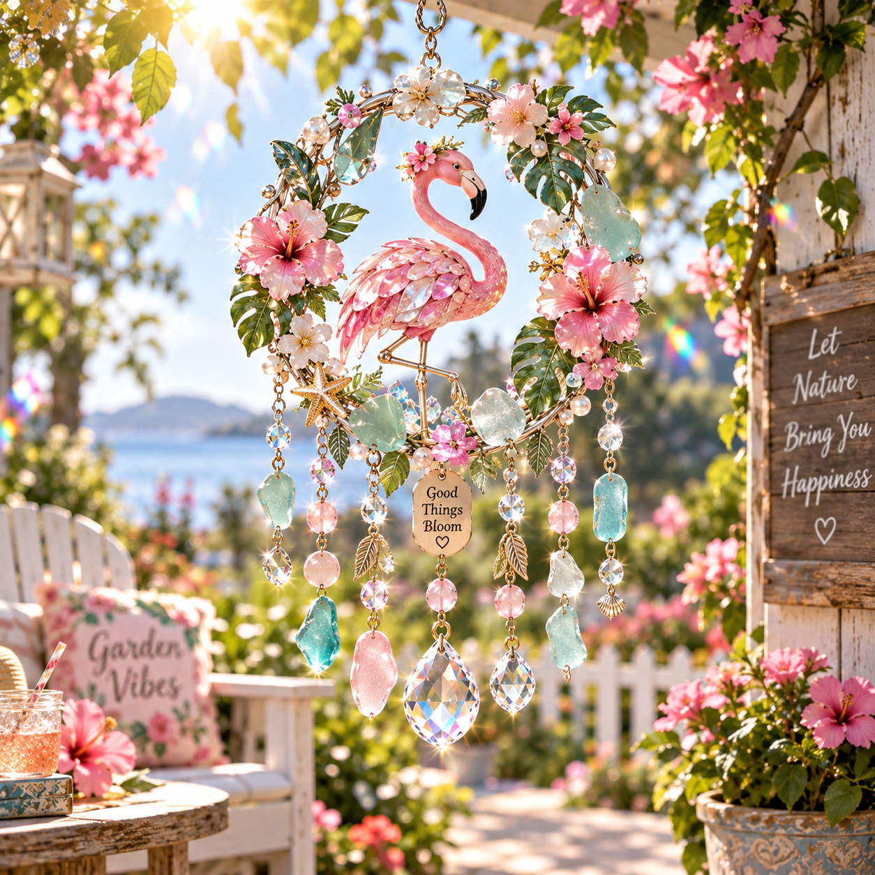 Whimsical Acrylic Wind Chime Suncatchers | Meaningful Animal Pendants with Sparkling Crystals