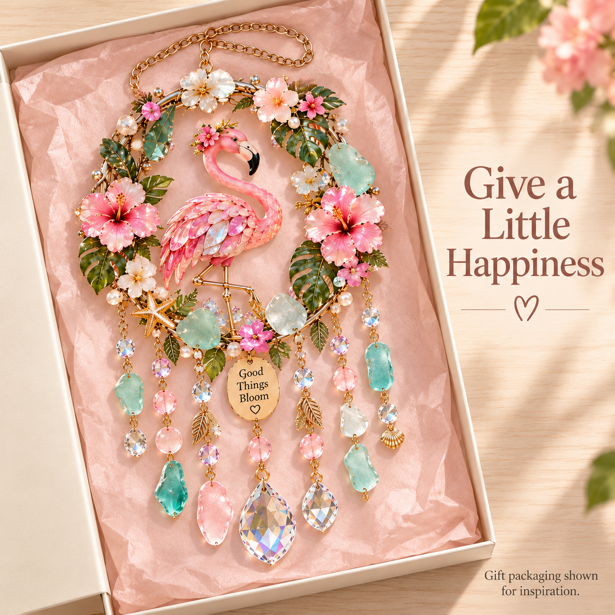 Whimsical Acrylic Wind Chime Suncatchers | Meaningful Animal Pendants with Sparkling Crystals