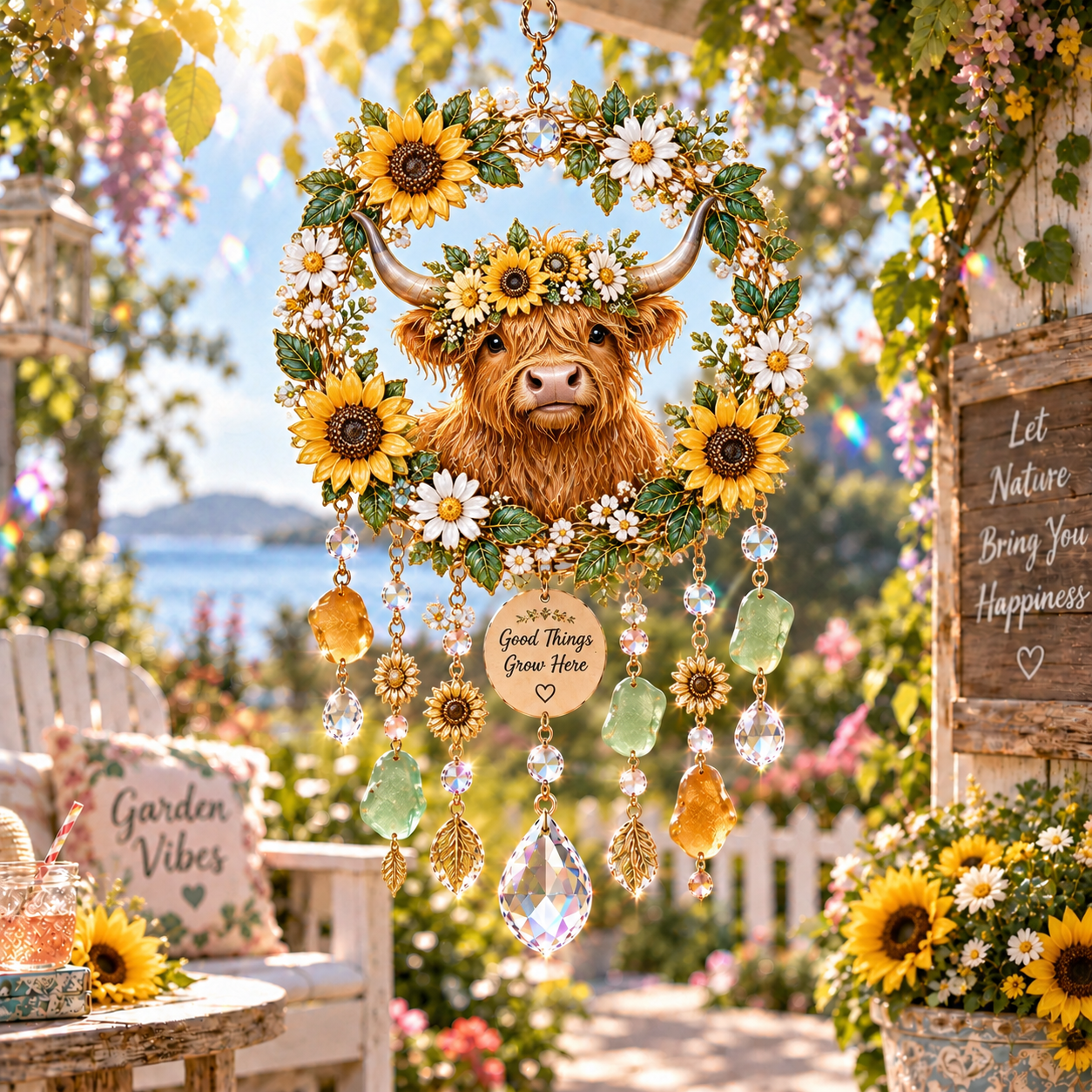 Whimsical Acrylic Wind Chime Suncatchers | Meaningful Animal Pendants with Sparkling Crystals