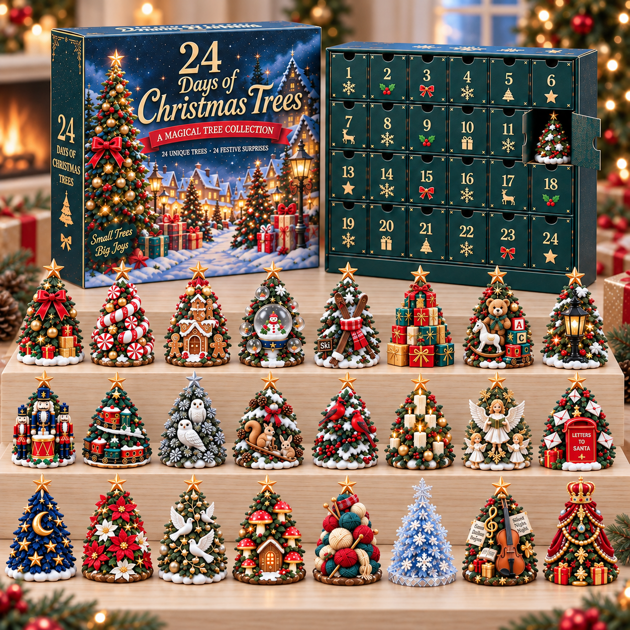 🎄24 Days of Christmas Trees — 24 Unique Mini Tree Collectibles