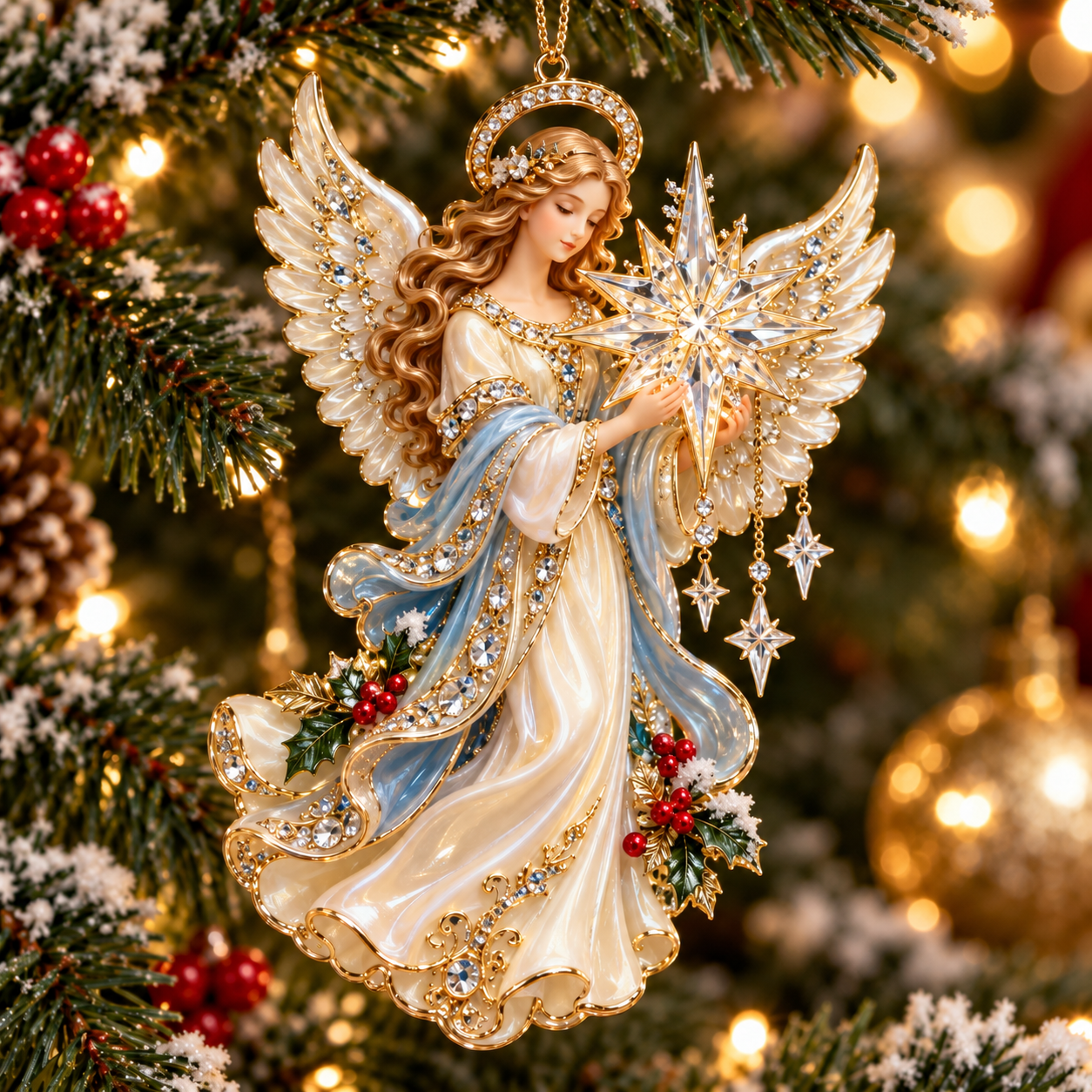 👼 Heavenly Angel Faith Christmas Ornament Collection （4-pack)