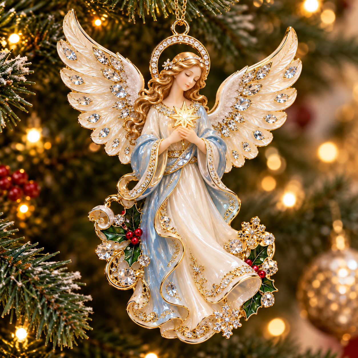 👼 Heavenly Angel Faith Christmas Ornament Collection （4-pack)
