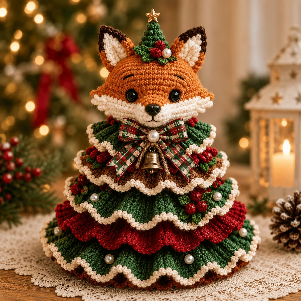 🎄 DIY Animal Christmas Tree Crochet Decor Kit