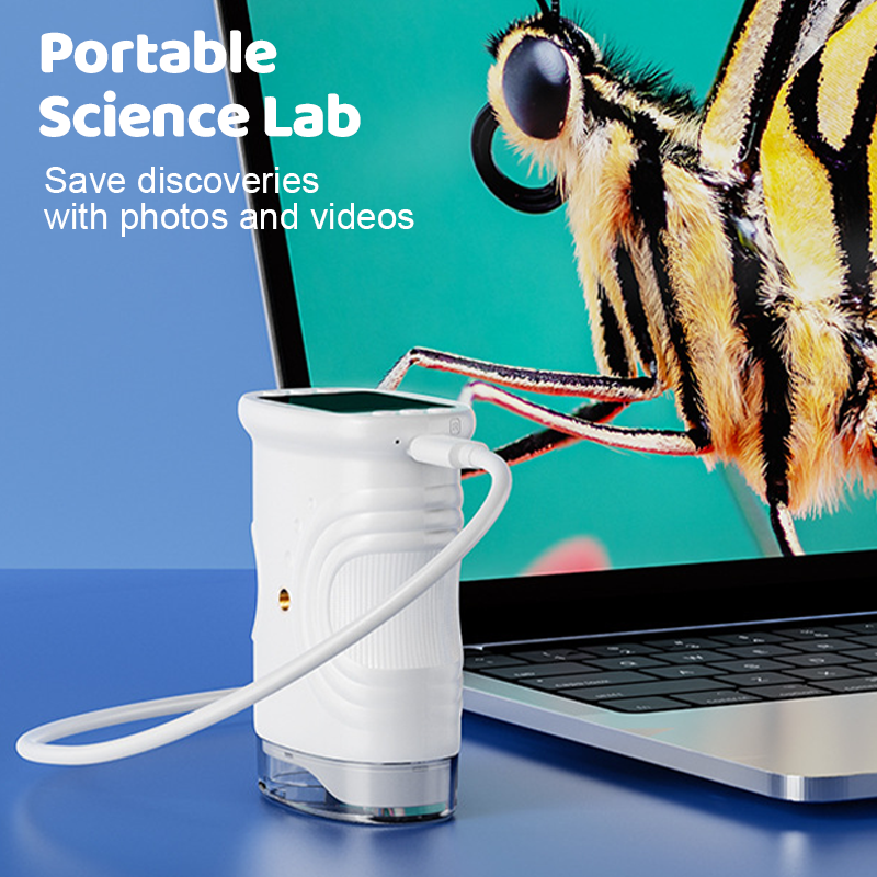 Kids Handheld Digital Microscope – HD Screen Portable STEM Explorer