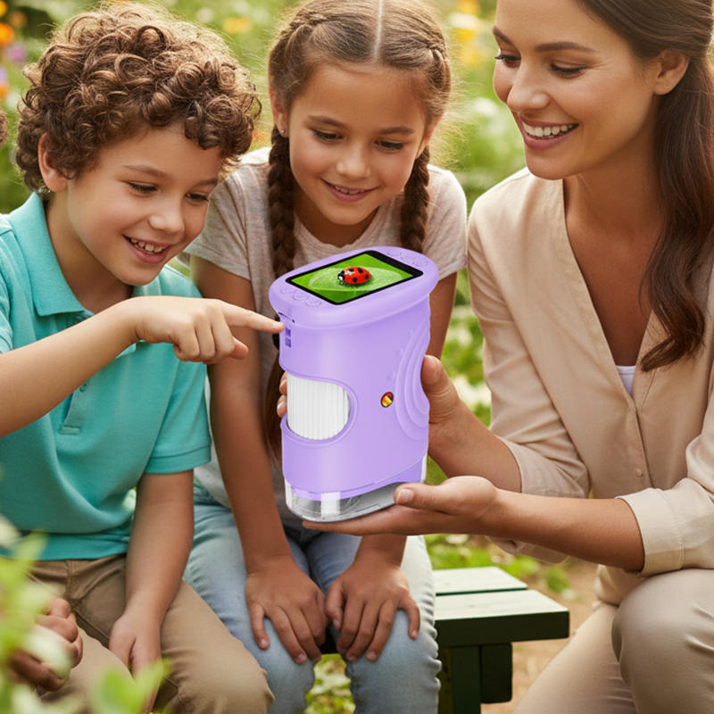 Kids Handheld Digital Microscope – HD Screen Portable STEM Explorer