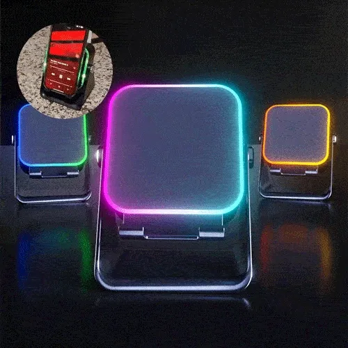 Smart Wireless Induction Speaker Phone Stand with Bluetooth 5.3 & RGB Light