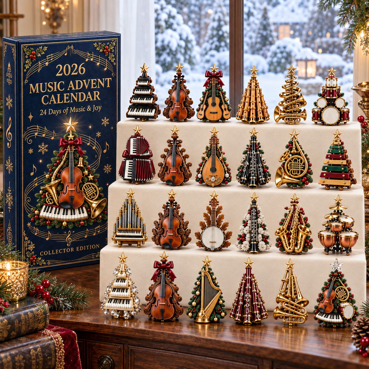🎵 2026 Music Lovers’ Advent Calendar – 24 Days of Musical Instrument Miniatures for Christmas Tree Decor 🎄