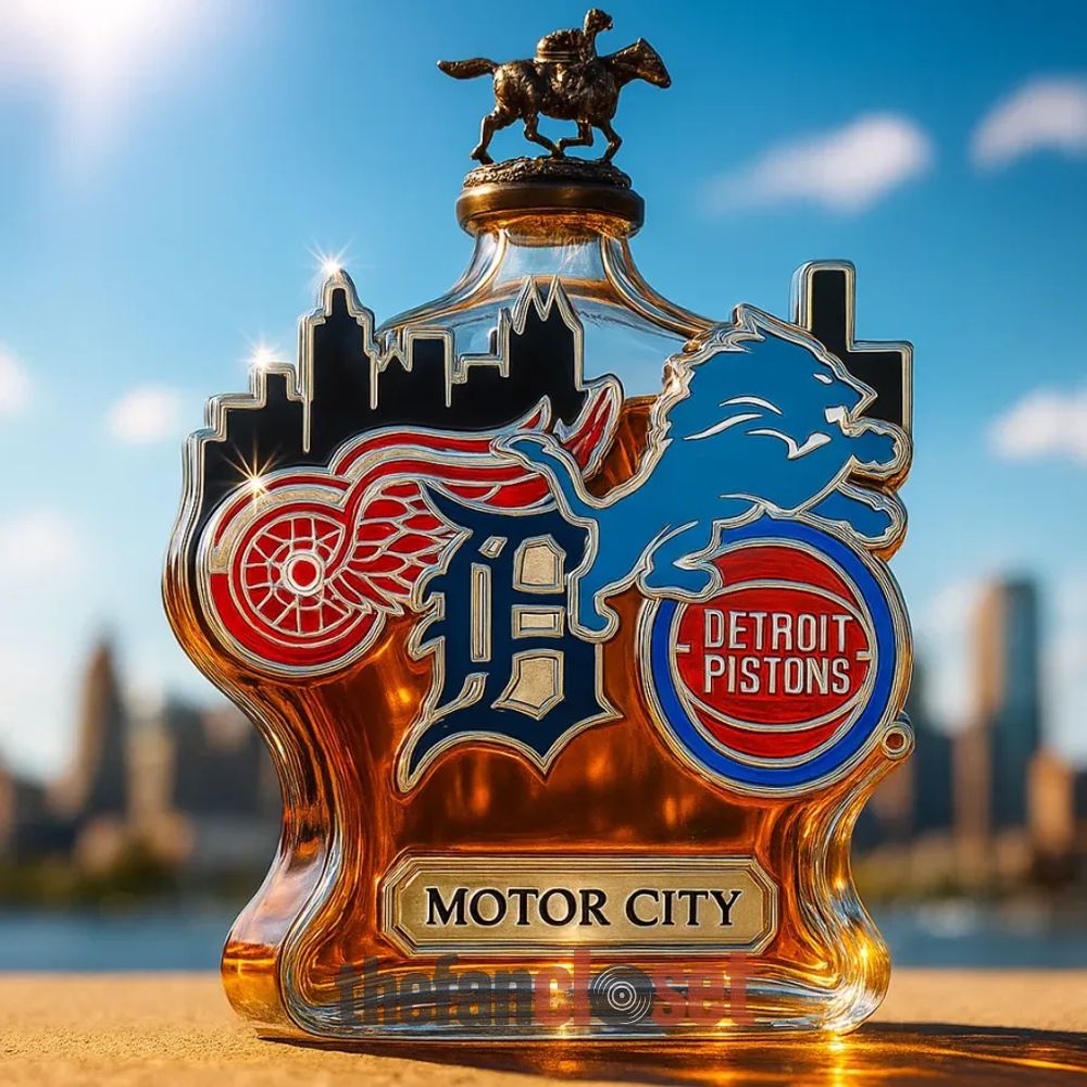 Detroit Limited Edition Motor City Whiskey Bottle