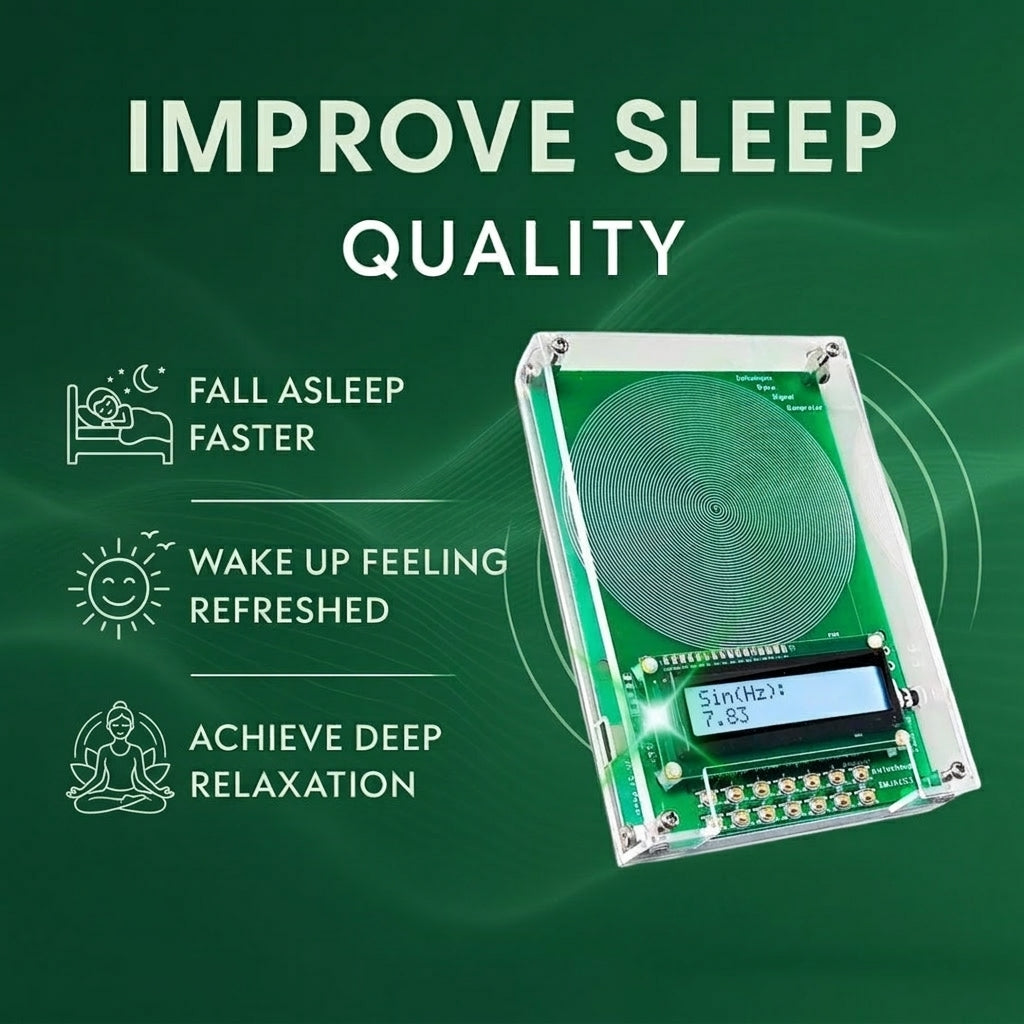 Frequency generator displayed for a calming evening wellness routine