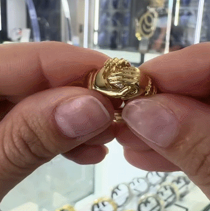 💞 Open Hands Heart Ring