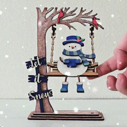🎄🎅Charming 3D Wooden Christmas Swinger Puzzle