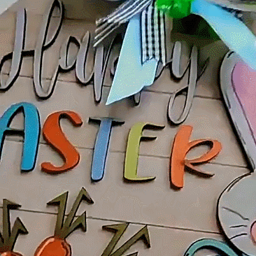 Easter Wooden Hanging Sign-Charm for Spring!