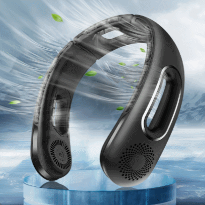 🌪️❄️Portable Neck Fan Saver Pro  – 360° Breeze Anywhere, Anytime! 🔋🎧